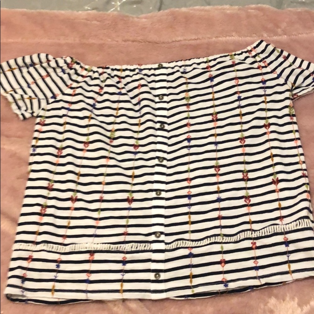 Off the shoulder floral blouse (never worn)